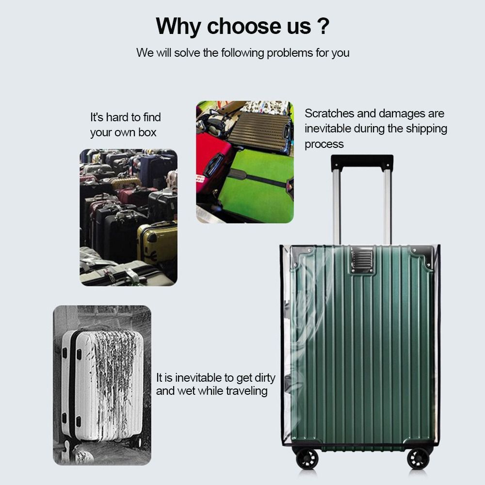 Durable Full Transparent Lugga - Waterproof Suitcase Cover Protector 评论和价格