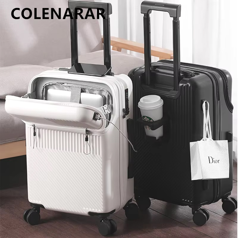 COLENARA Charging Luggage Fron - Front Opening Laptop Luggage 24 Inch 评论和价格