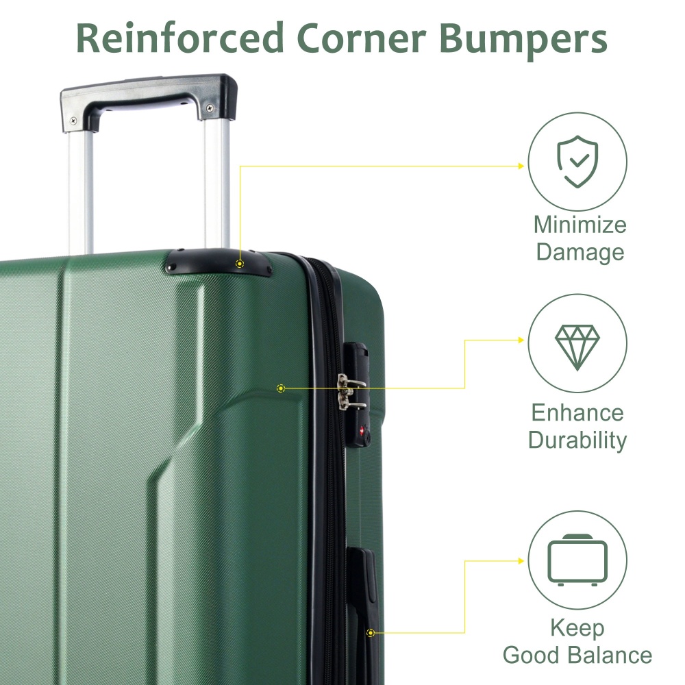 2 Piece Expandable Hardshell A - Expandable Hard Shell Luggage Set 评论和价格