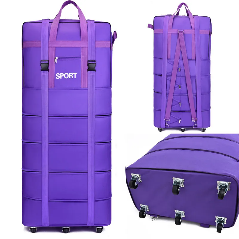 Plus Airline Checked Bag Oxfor - Foldable Rolling Luggage Bag 评论和价格
