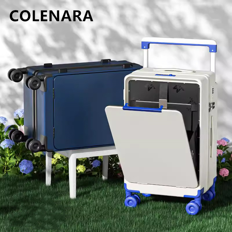 COLENARA ABS+PC Suitcase Front - Front Opening Laptop Luggage 24 Inch 评论和价格