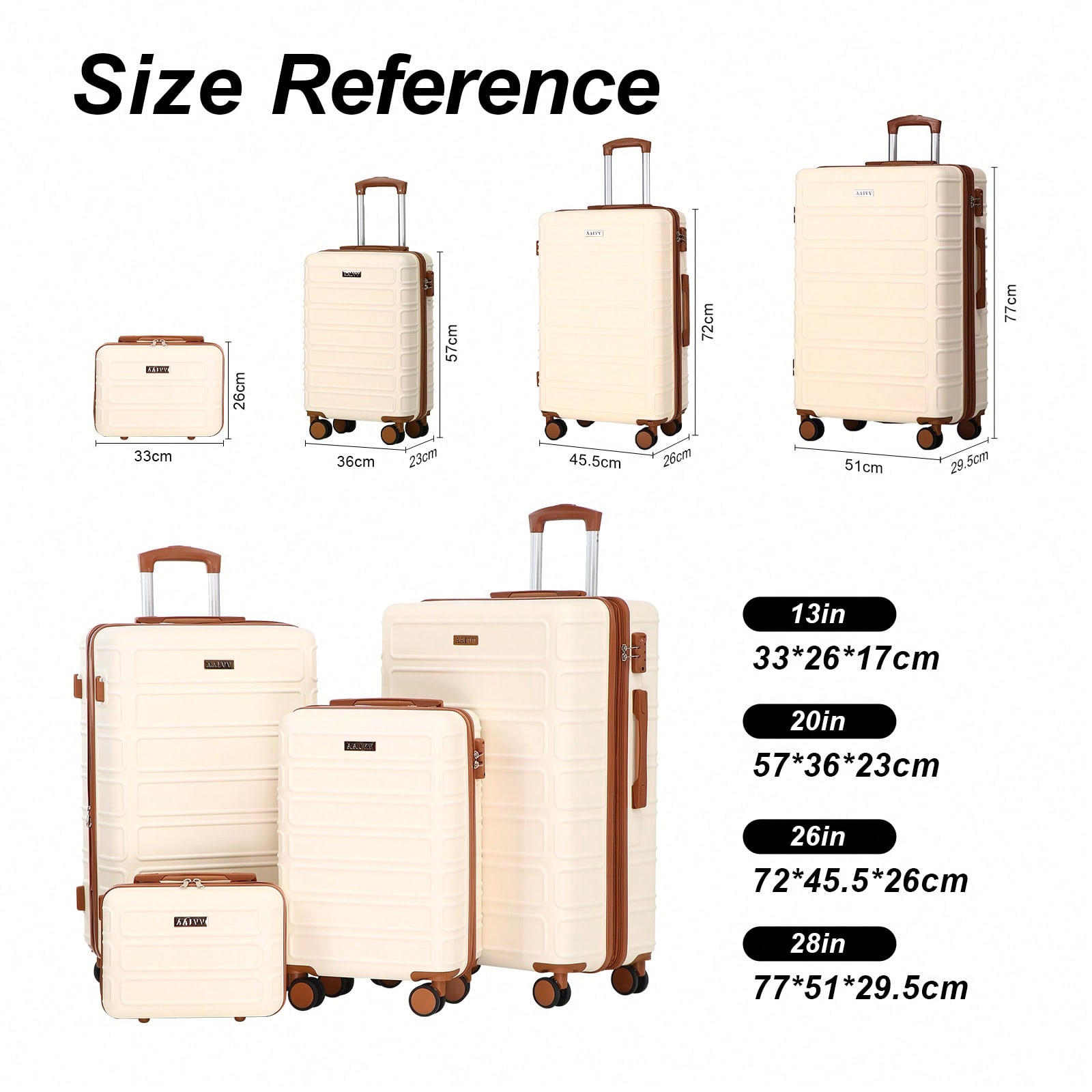 4-In-1 Expandable ABS Luggage  - Expandable Hard Shell Luggage Set 评论和价格
