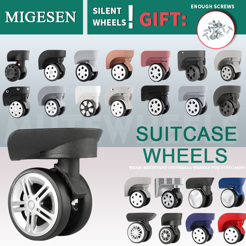 1 Pair of Universal Luggage Wh - Silent Replacement Luggage Wheels 评论和价格