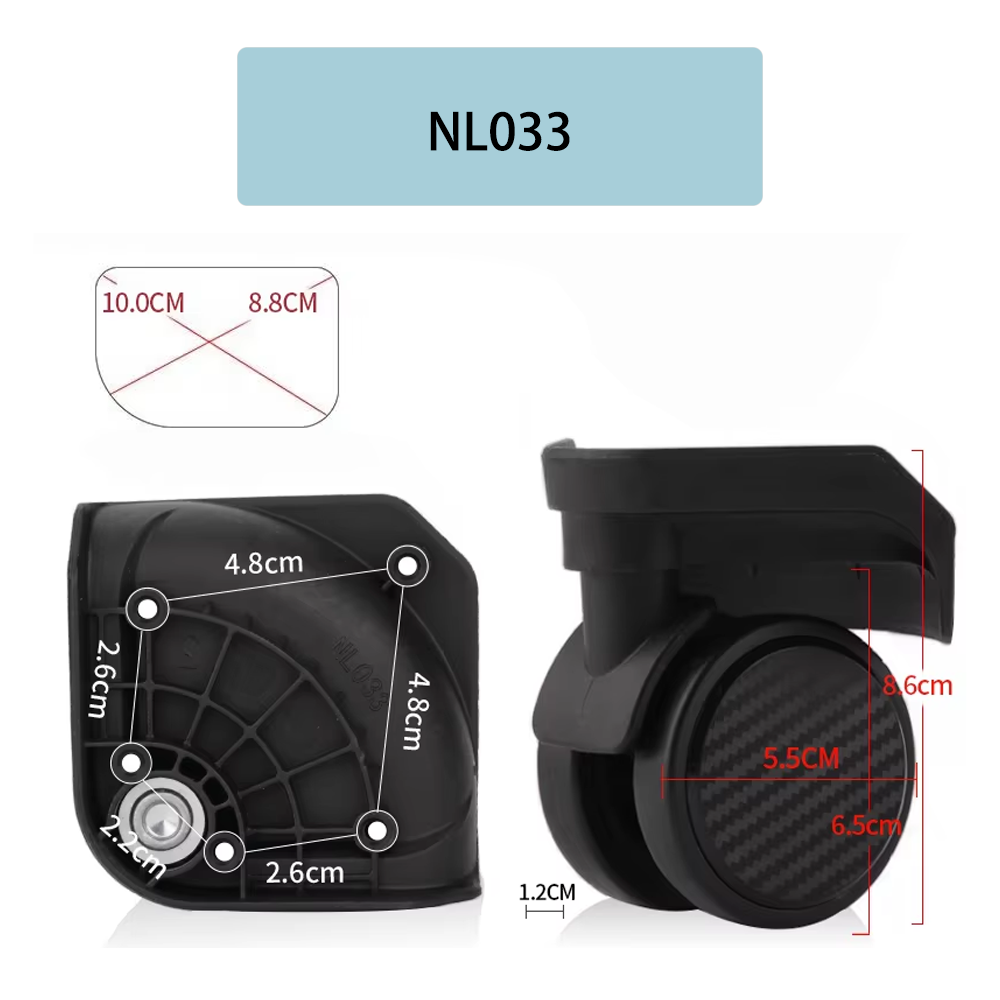 Replacement For Baixiang NL033 - Silent Replacement Luggage Wheels 评论和价格