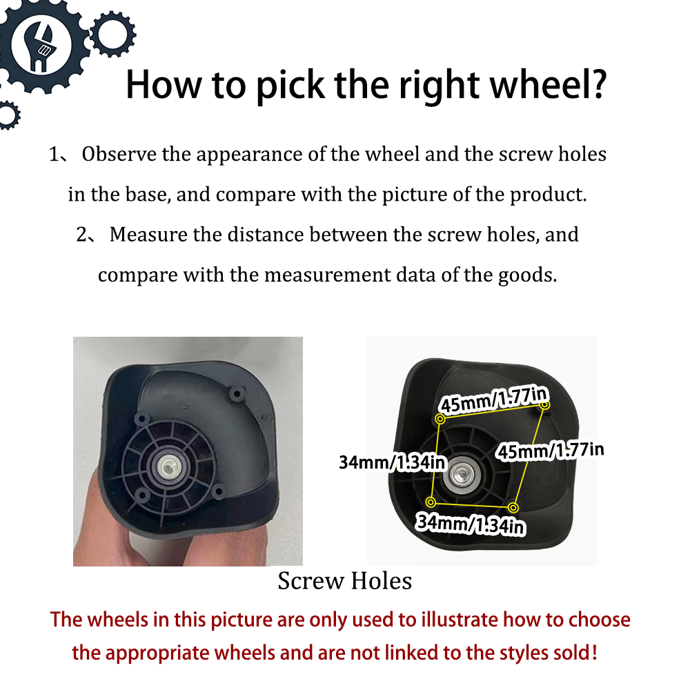 Replacement For Baixiang NL033 - Silent Replacement Luggage Wheels 评论和价格