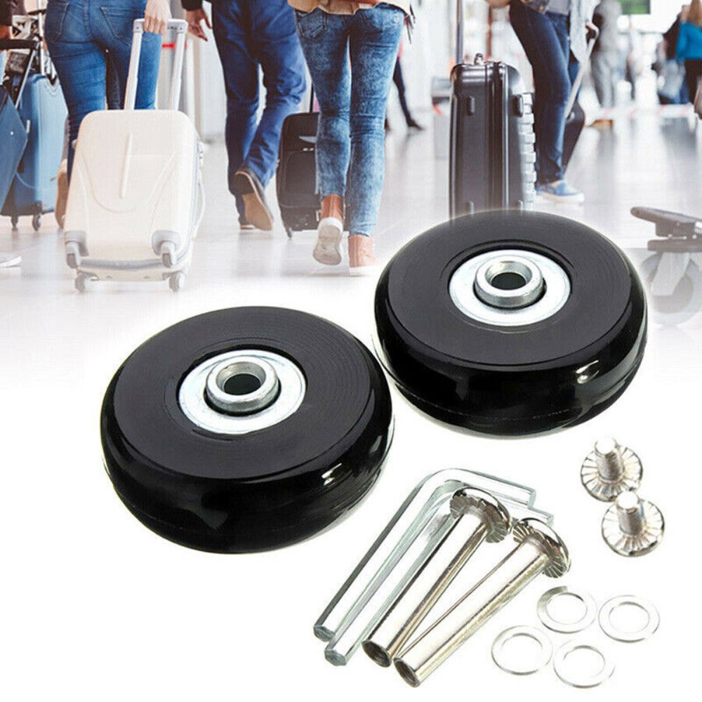 2Pcs Replace Wheels With Screw - Silent Replacement Luggage Wheels 评论和价格