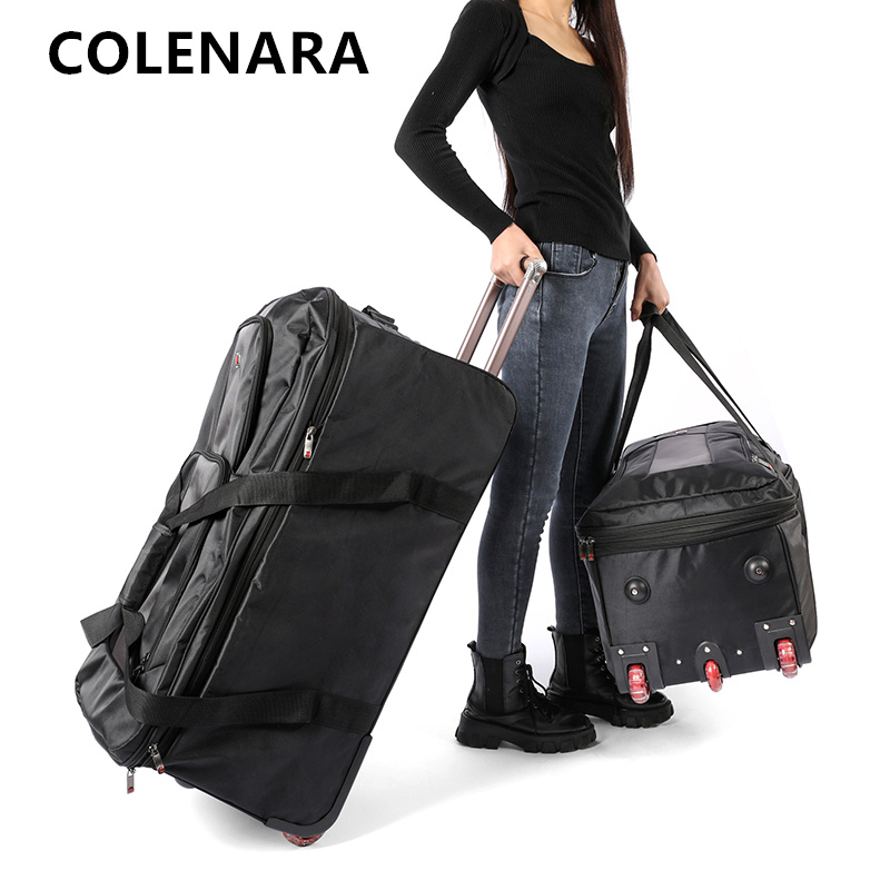 COLENARA Large Capacity Trolle - Foldable Rolling Luggage Bag 评论和价格
