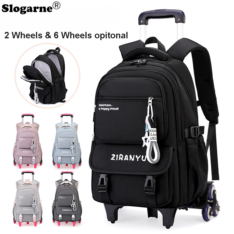 Students Trolley Backpack Kids - Foldable Rolling Luggage Bag 评论和价格