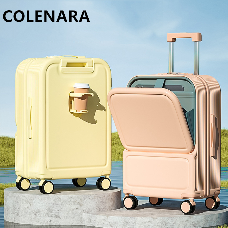COLENARA ABS+PC Suitcase Front - Front Opening Laptop Luggage 24 Inch 评论和价格