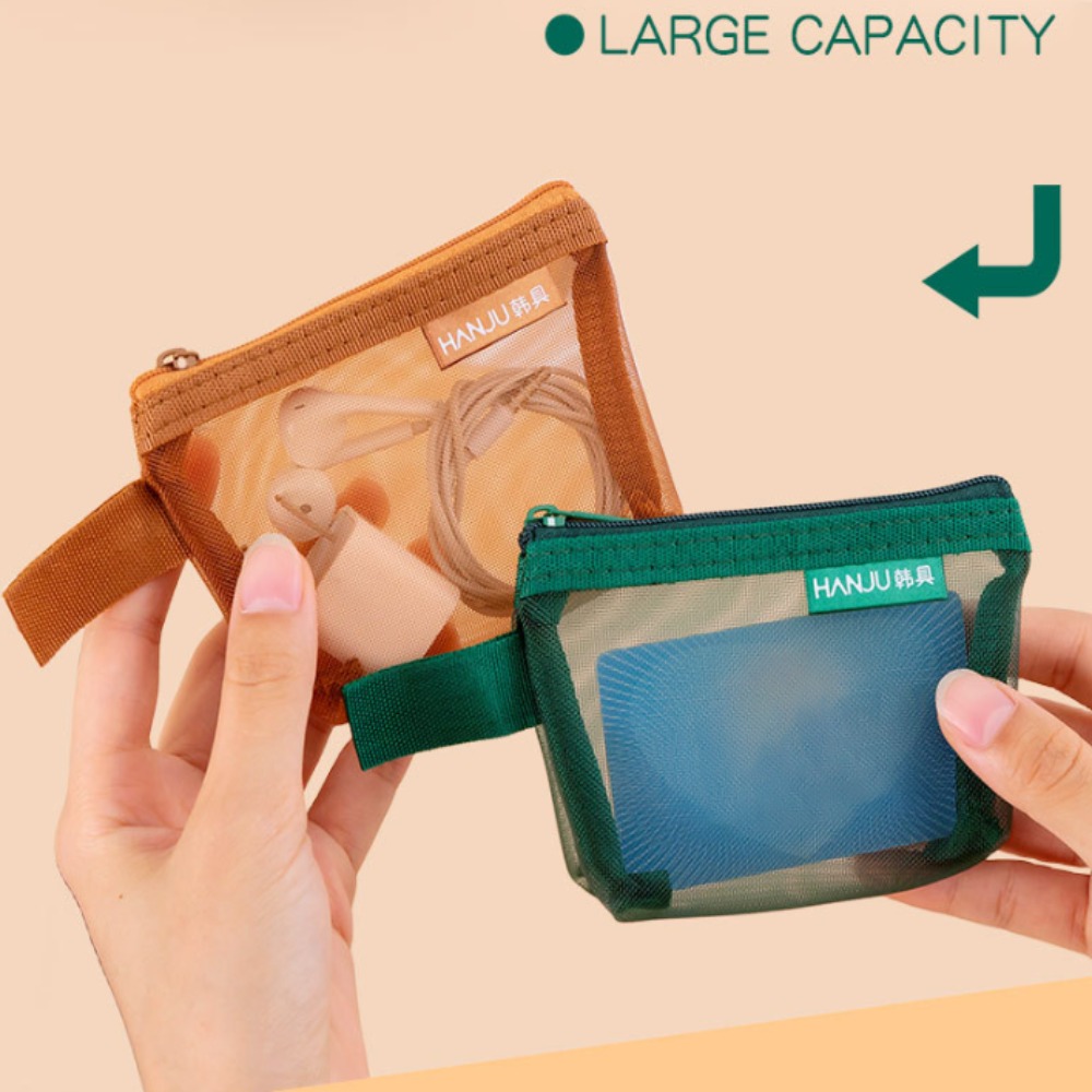New Mesh Fabric Travel Grid Ba - Wallets 评论和价格